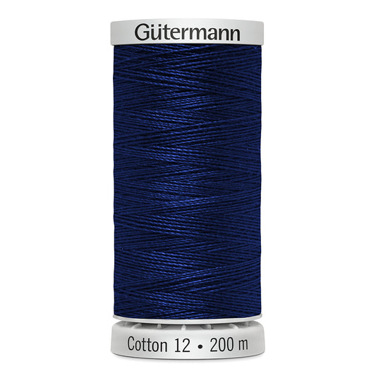 GÜTERMANN - Cotton 12wt Thread 200m - Dark Royal