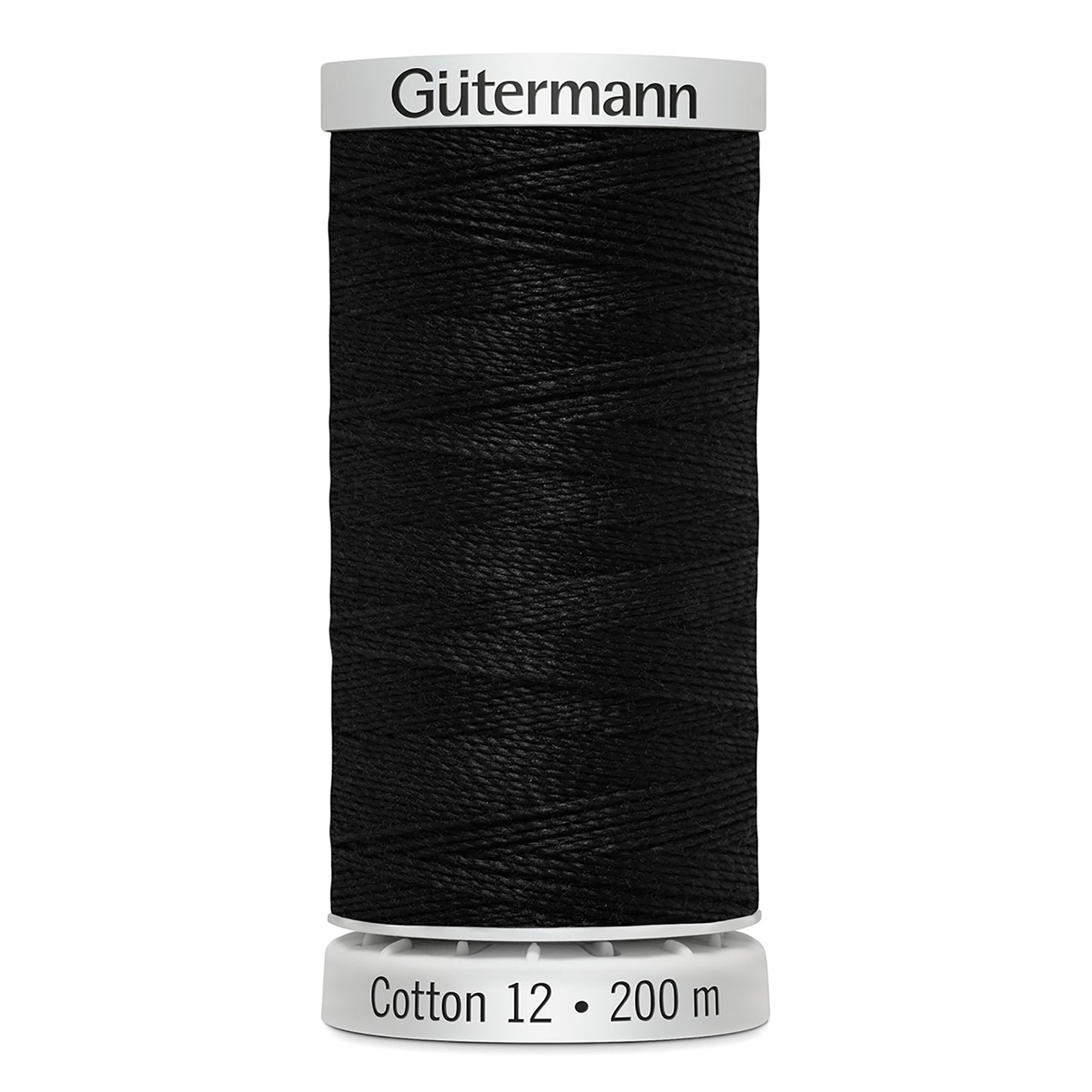 GÜTERMANN - Cotton 12wt Thread 200m - Black