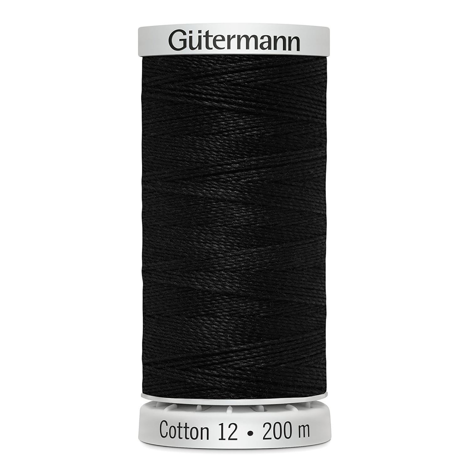 GÜTERMANN - Cotton 12wt Thread 200m - Black