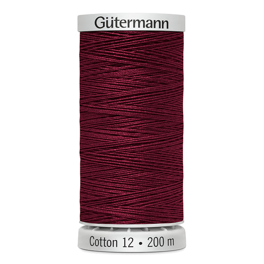 GÜTERMANN - Cotton 12wt Thread 200m - Warm Wine