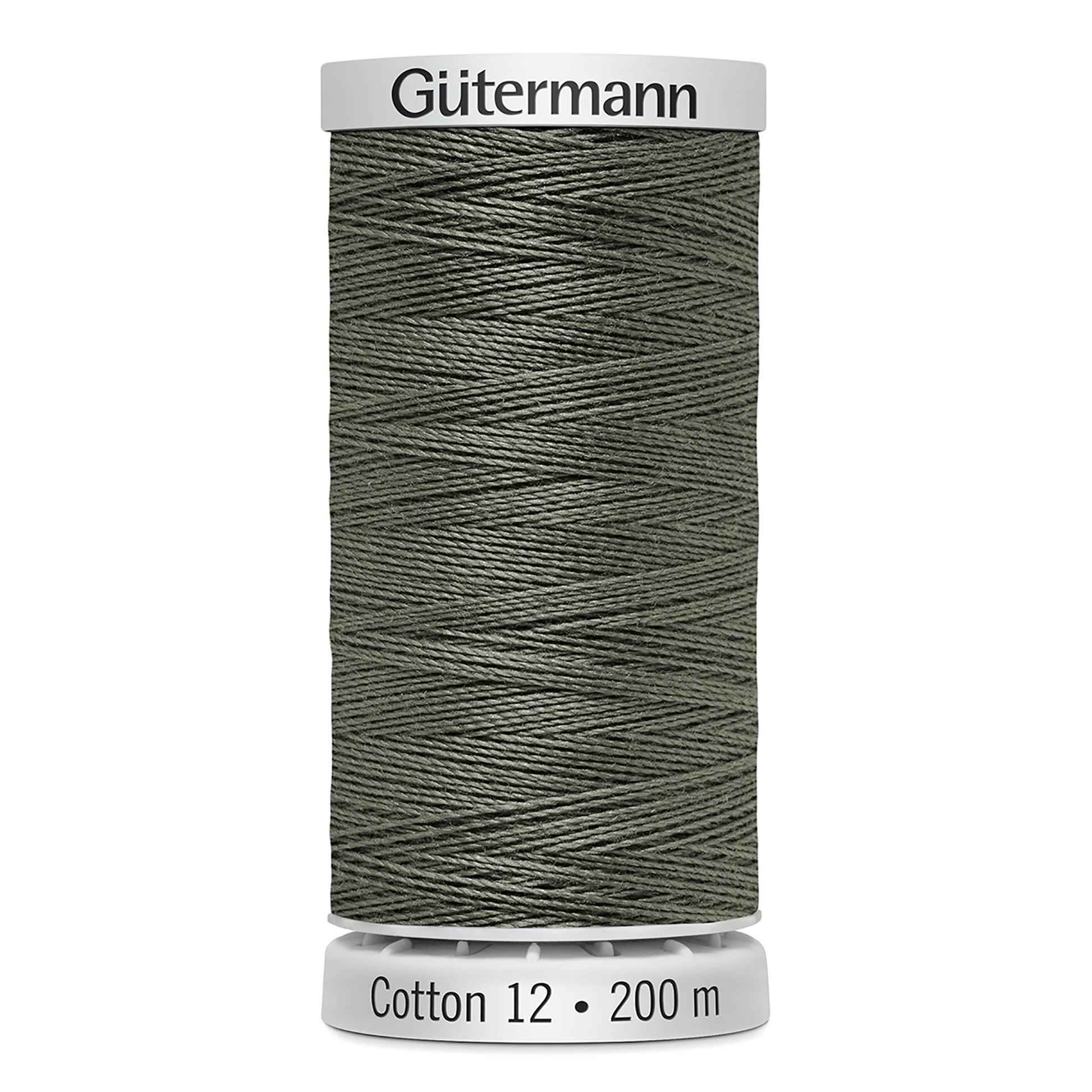 GÜTERMANN - Cotton 12wt Thread 200m - Light Kiwi Green