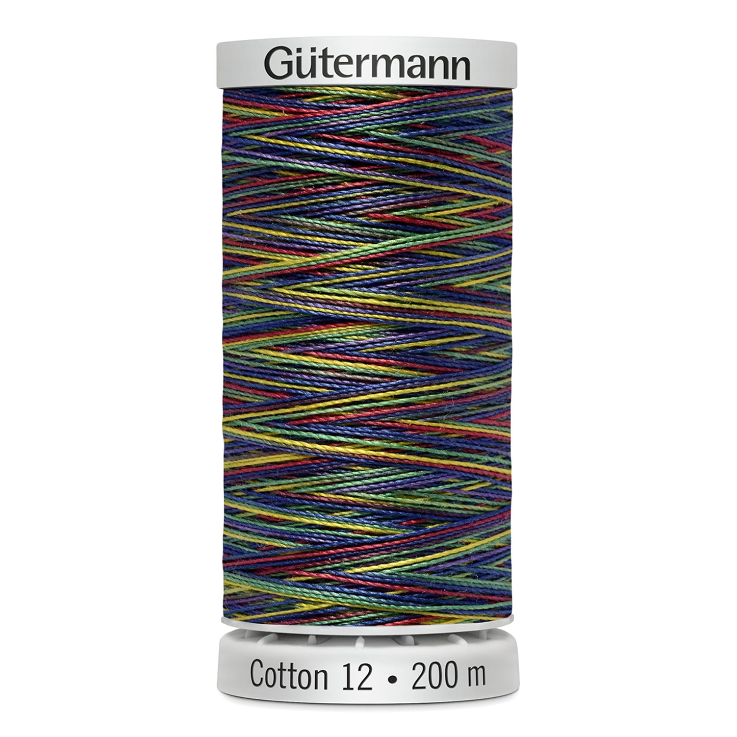 GÜTERMANN - Cotton 12wt Thread 200m - Rainbow Flowers