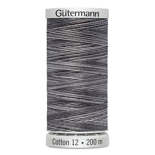 GÜTERMANN - Cotton 12wt Thread 200m - Thunder Clouds
