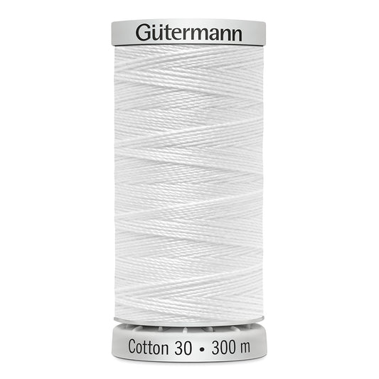 GÜTERMANN - Cotton 30wt Thread 300m - White