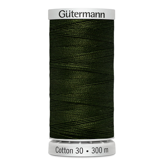 GÜTERMANN - Cotton 30wt Thread 300m - Deep Forest Green