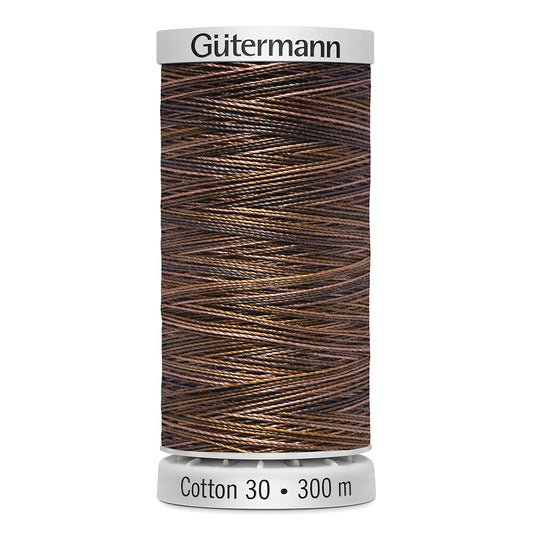 GÜTERMANN - Cotton 30wt Thread 300m - Blue Jean Brown