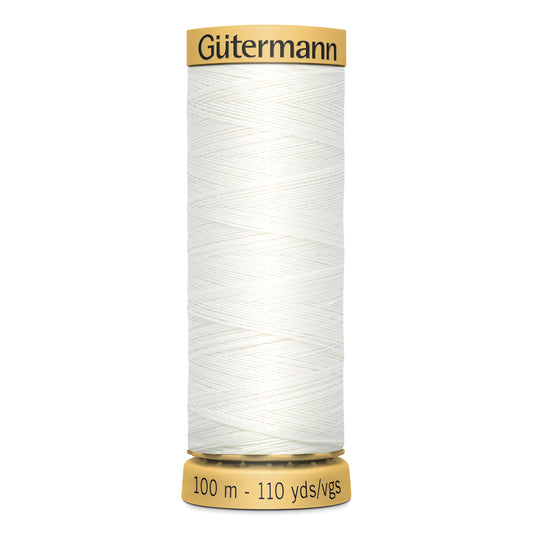 GÜTERMANN - Natural Cotton 50wt Thread 100m - Nu White