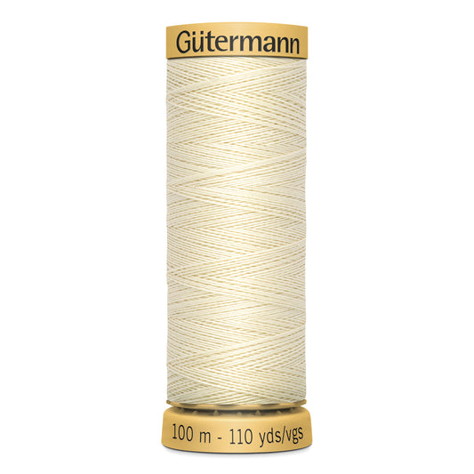 GÜTERMANN - Natural Cotton 50wt Thread 100m -Dark Ivory