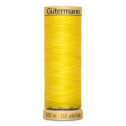 GÜTERMANN - Natural Cotton 50wt Thread 100m - Bright Yellow