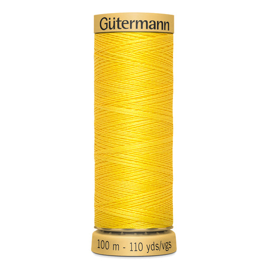 GÜTERMANN - Natural Cotton 50wt Thread 100m - Canary Yellow 