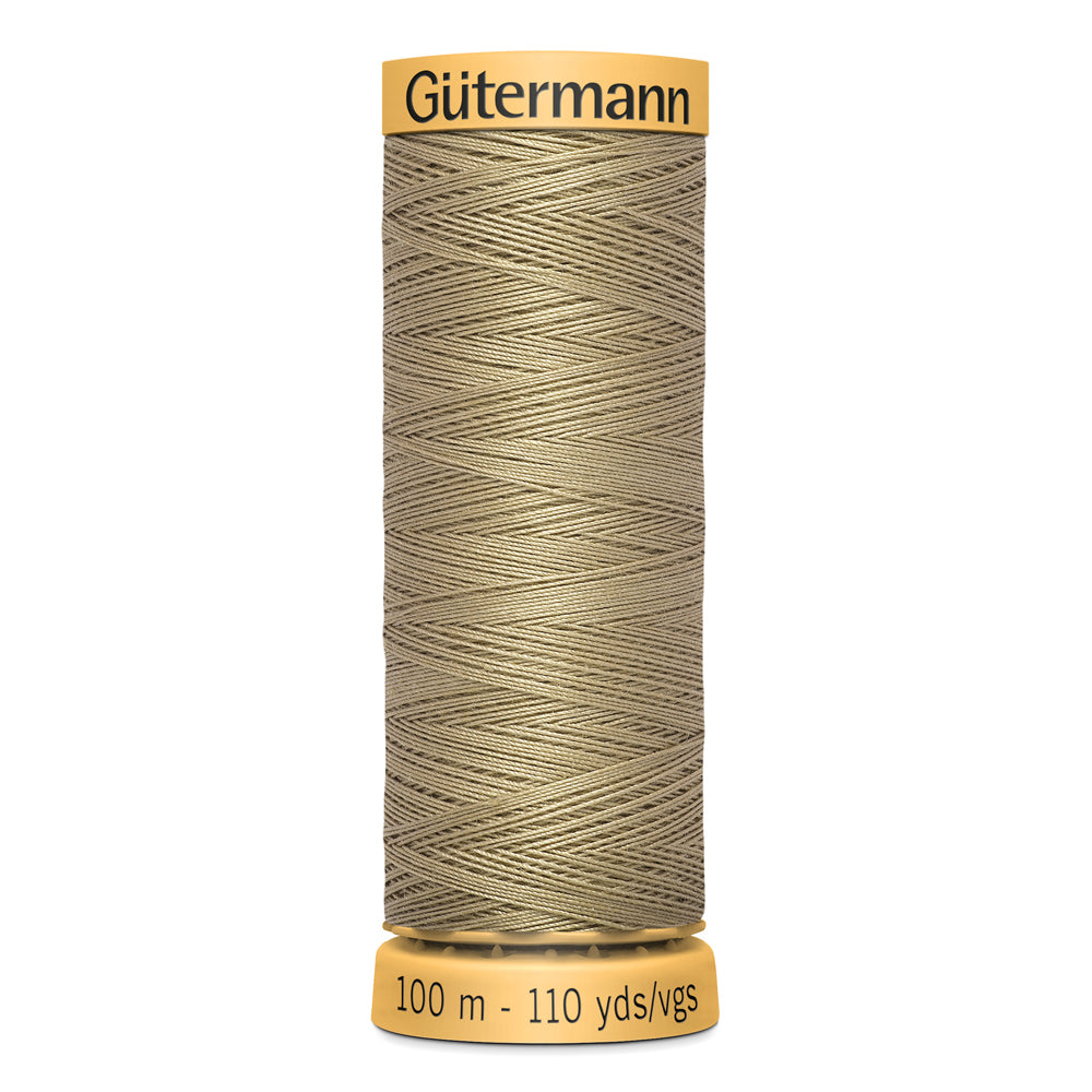 GÜTERMANN - Natural Cotton 50wt Thread 100m - Light Brown