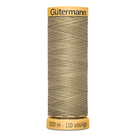 GÜTERMANN - Natural Cotton 50wt Thread 100m - Light Brown