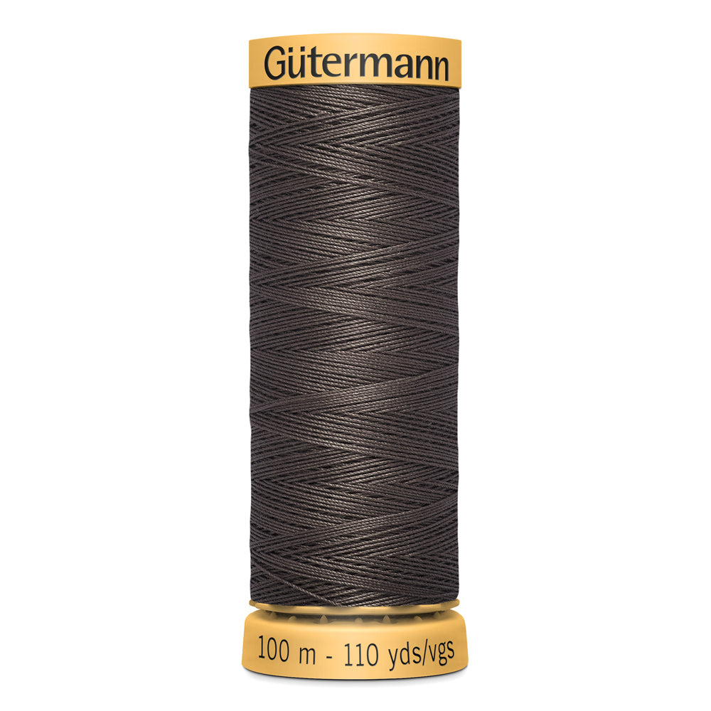 GÜTERMANN - Natural Cotton 50wt Thread 100m - Dark Brown