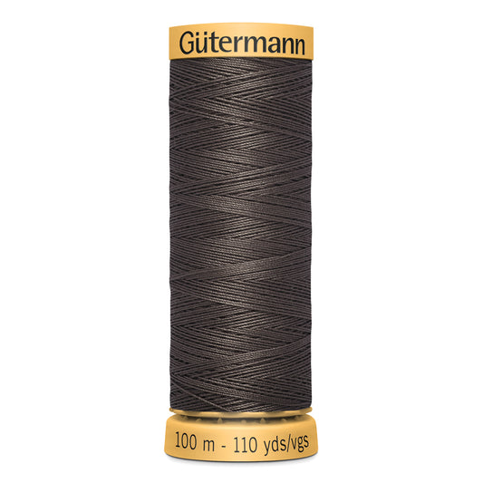 GÜTERMANN - Natural Cotton 50wt Thread 100m - Dark Brown