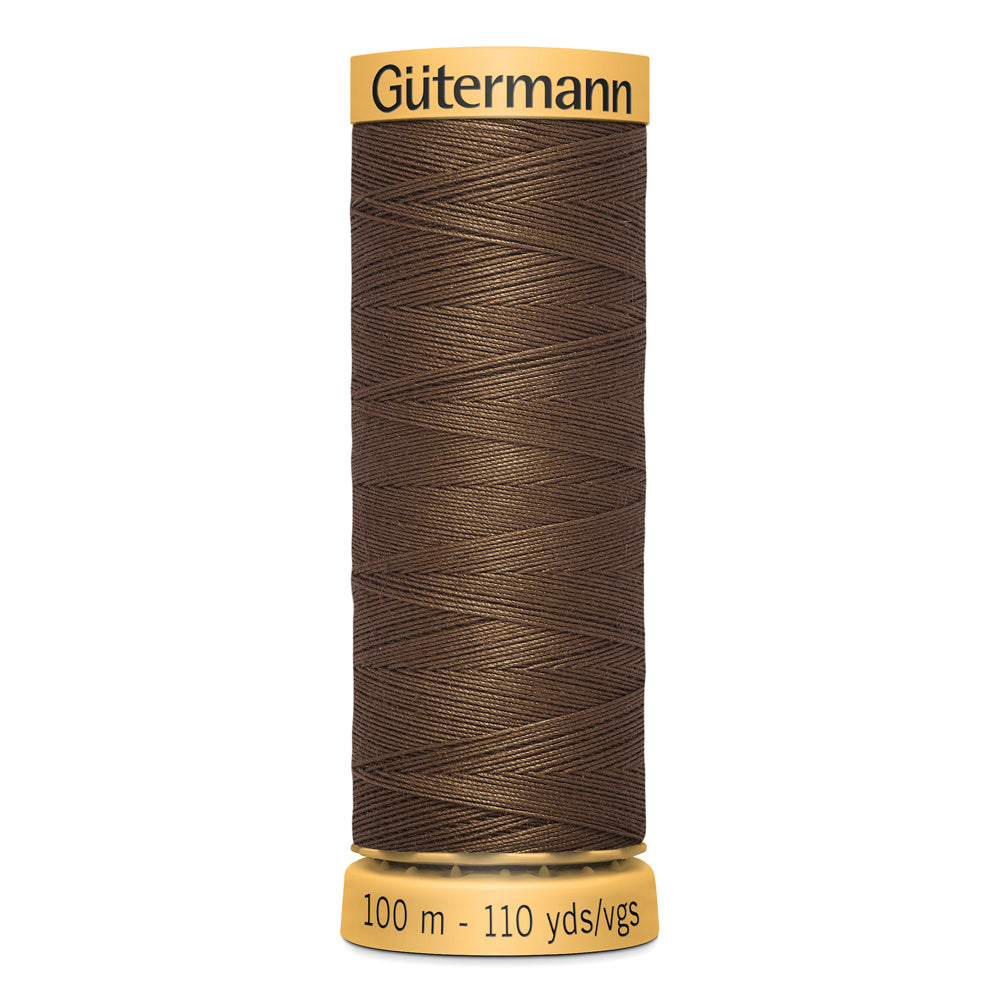 GÜTERMANN - Natural Cotton 50wt Thread 100m - Brown