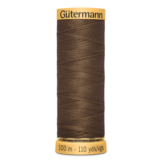 GÜTERMANN - Natural Cotton 50wt Thread 100m - Brown