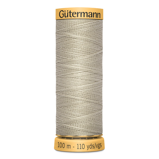 GÜTERMANN - Natural Cotton 50wt Thread 100m - Tan