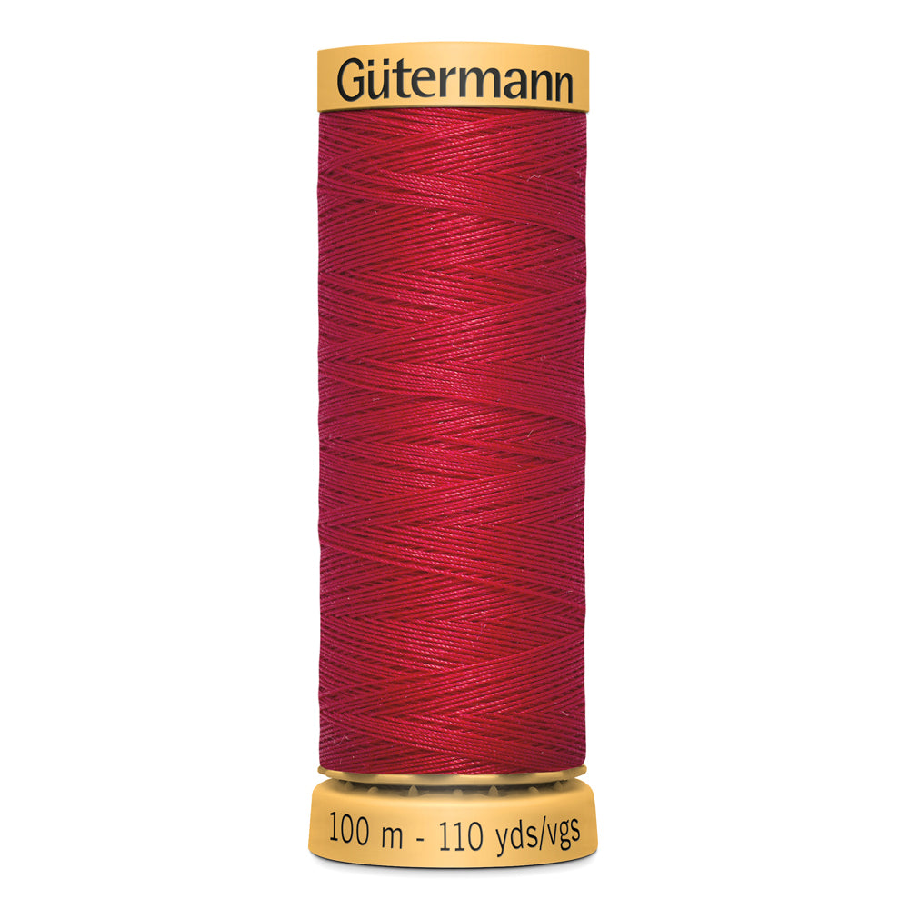 GÜTERMANN - Natural Cotton 50wt Thread 100m - Bright Red