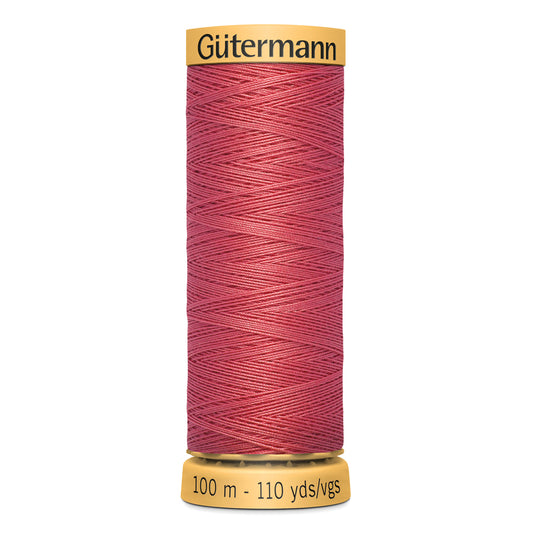 GÜTERMANN - Natural Cotton 50wt Thread 100m - Bright Coral