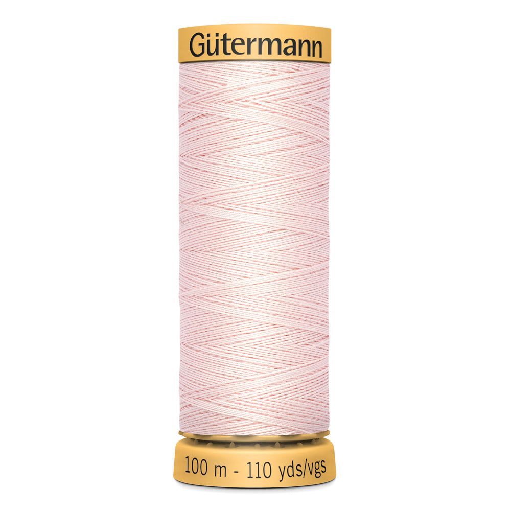 GÜTERMANN - Natural Cotton 50wt Thread 100m - Pale Pink