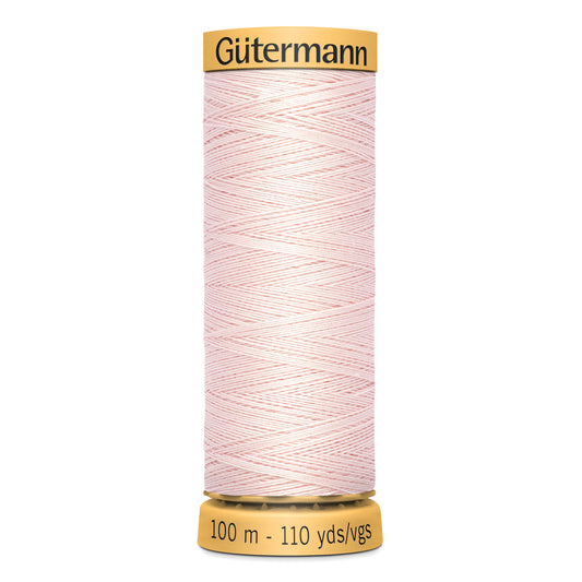 GÜTERMANN - Natural Cotton 50wt Thread 100m - Pale Pink