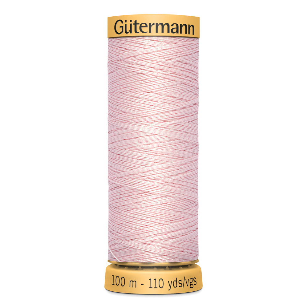GÜTERMANN - Natural Cotton 50wt Thread 100m - Light Pink