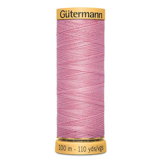 GÜTERMANN - Natural Cotton 50wt Thread 100m - Dawn Pink