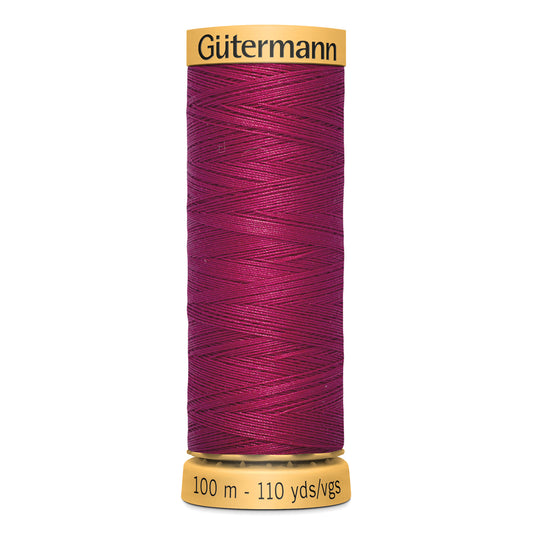 GÜTERMANN - Natural Cotton 50wt Thread 100m - Dark Red