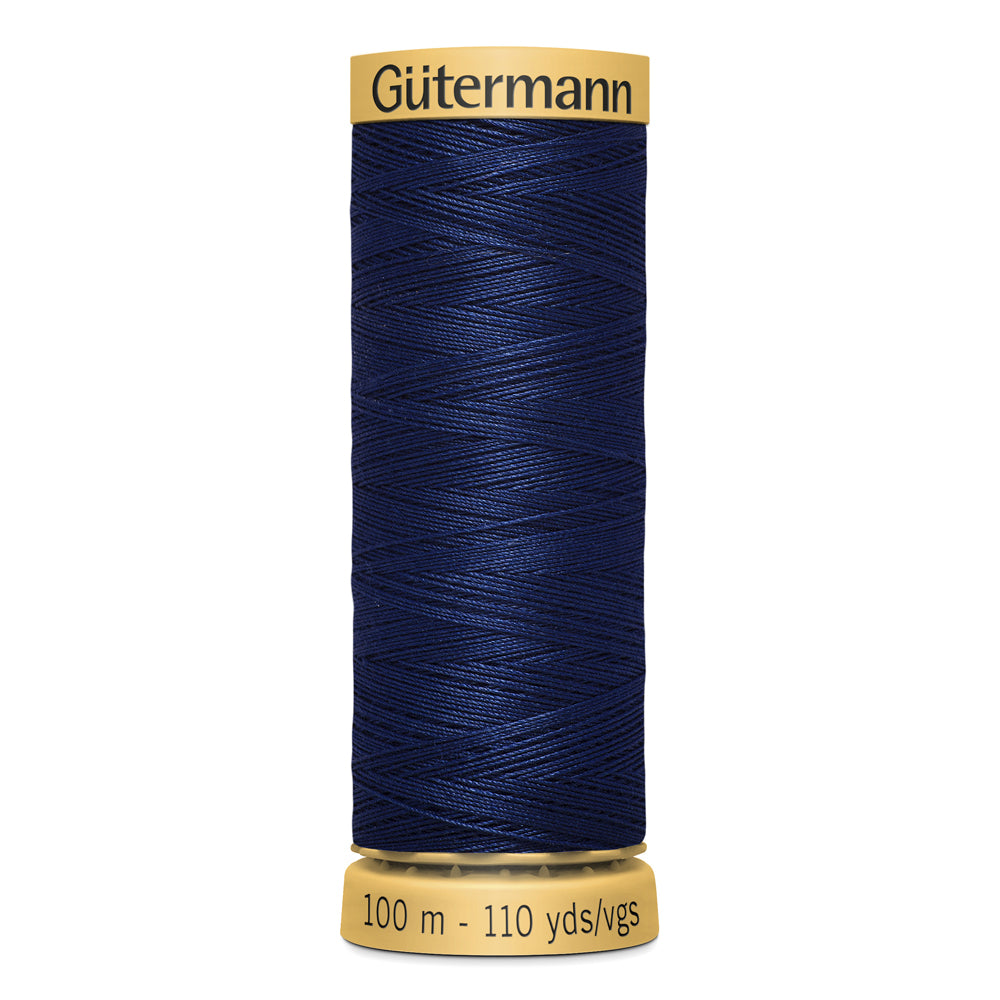 GÜTERMANN - Natural Cotton 50wt Thread 100m - Royal Navy