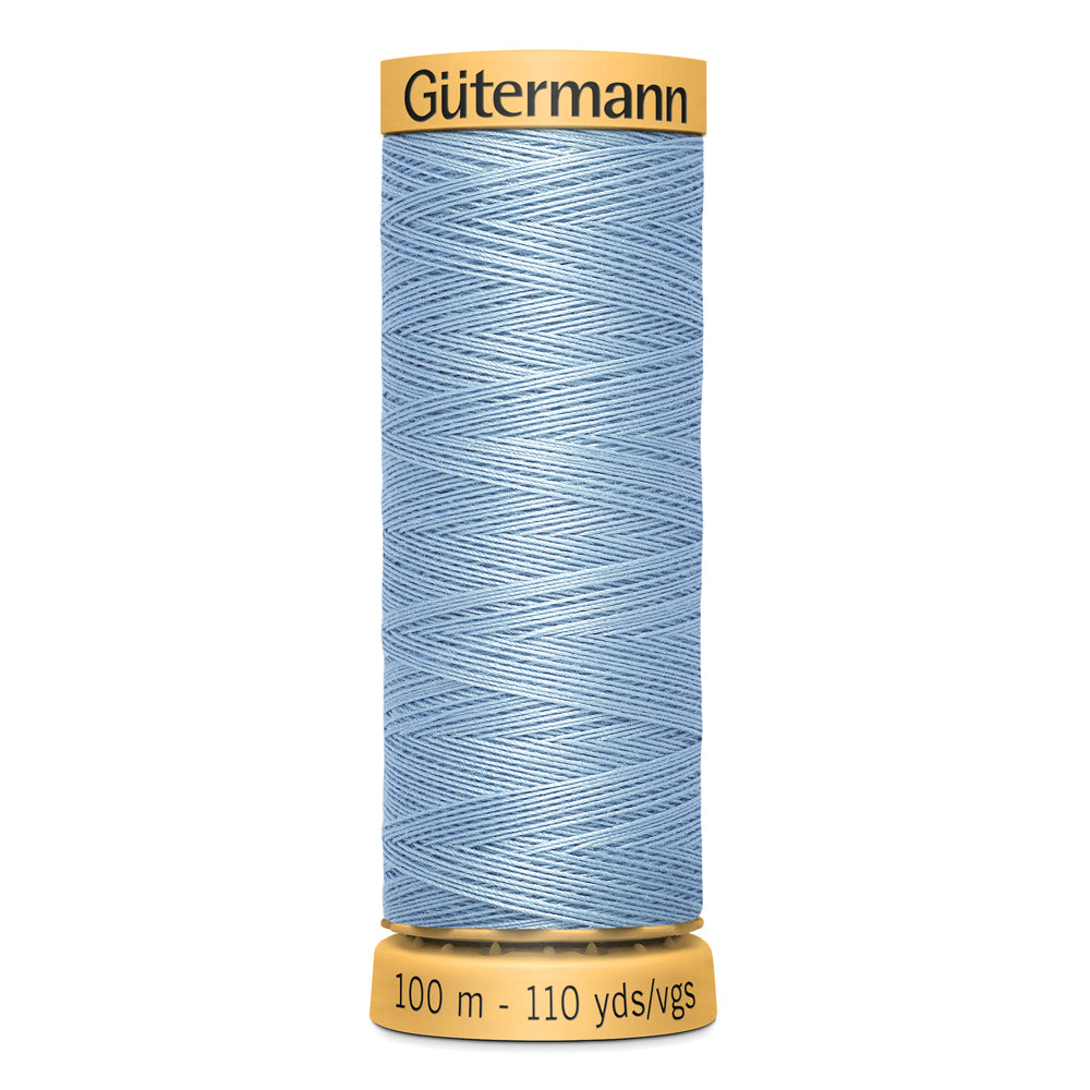 GÜTERMANN - Natural Cotton 50wt Thread 100m - Light Sky Blue