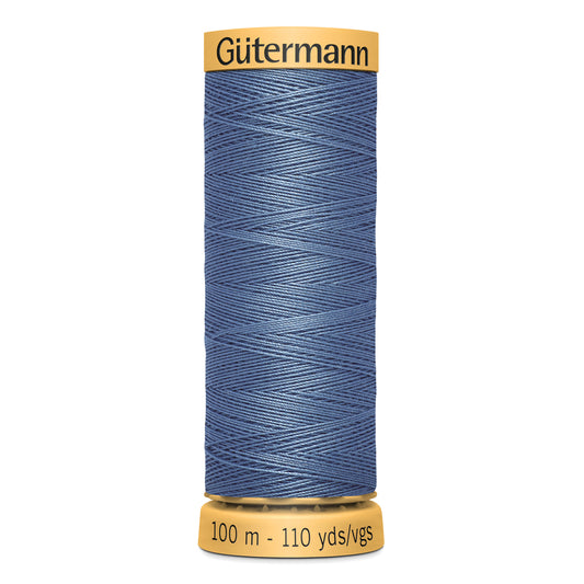 GÜTERMANN - Natural Cotton 50wt Thread 100m - Dark Blue Sky