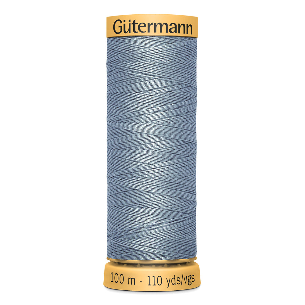 GÜTERMANN - Natural Cotton 50wt Thread 100m - Light Slate Blue