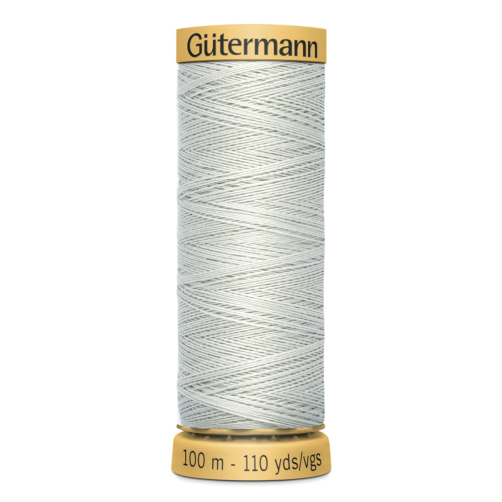 GÜTERMANN - Natural Cotton 50wt Thread 100m - Light Grey