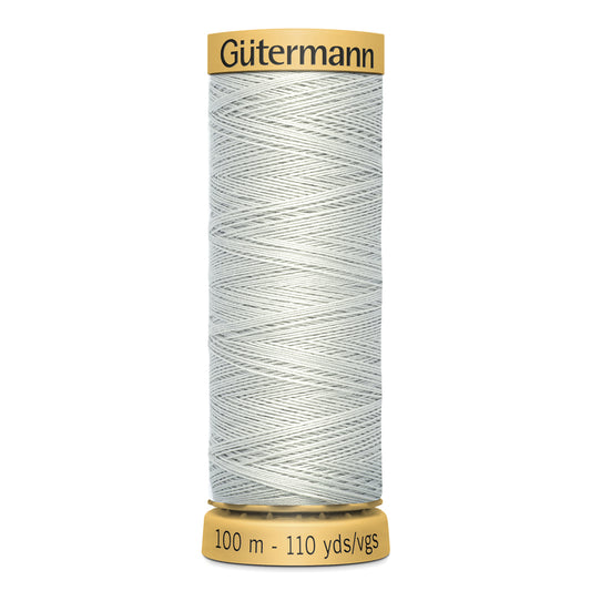 GÜTERMANN - Natural Cotton 50wt Thread 100m - Light Grey