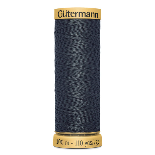 GÜTERMANN - Natural Cotton 50wt Thread 100m - Almost Black