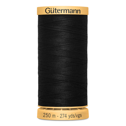 GÜTERMANN - Natural Cotton 50wt Thread 250m - Black