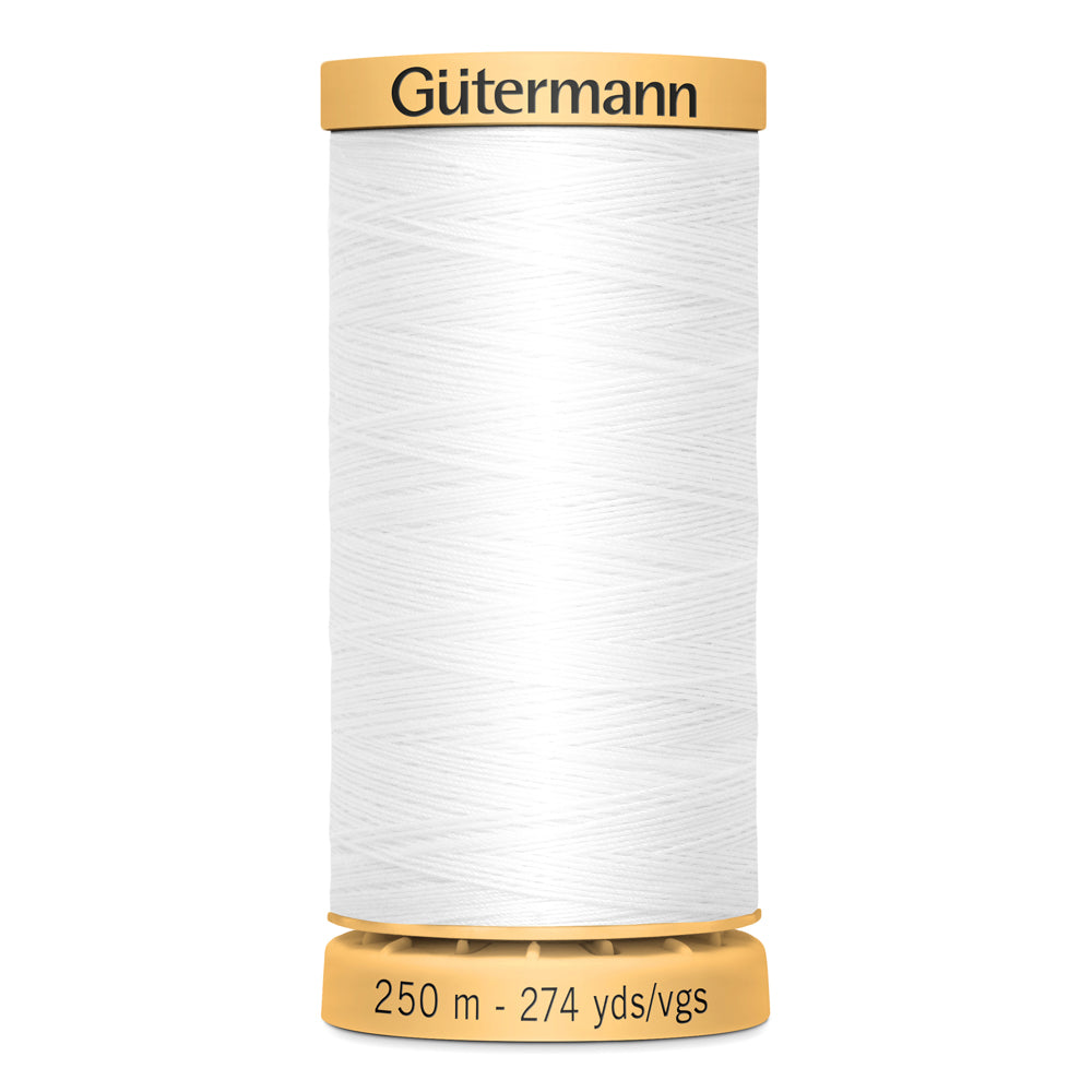 GÜTERMANN - Natural Cotton 50wt Thread 250m - White