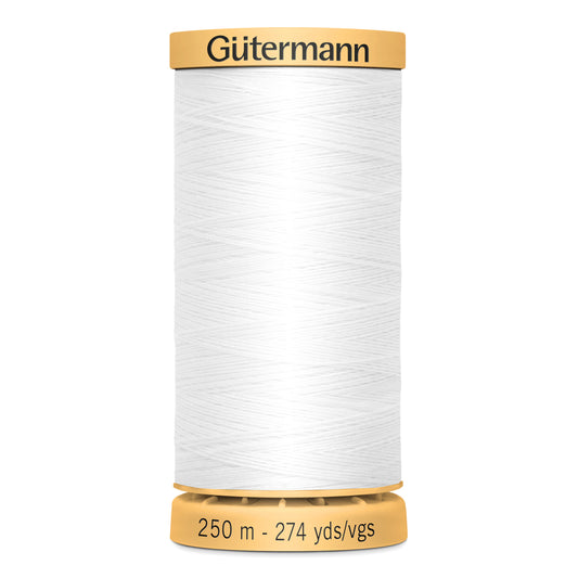 GÜTERMANN - Natural Cotton 50wt Thread 250m - White
