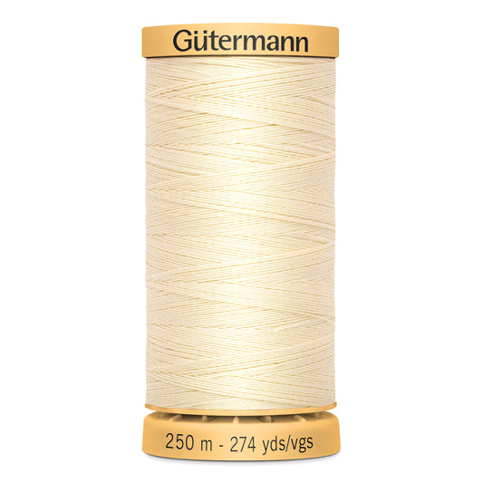 GÜTERMANN - Natural Cotton 50wt Thread 250m - Ivory