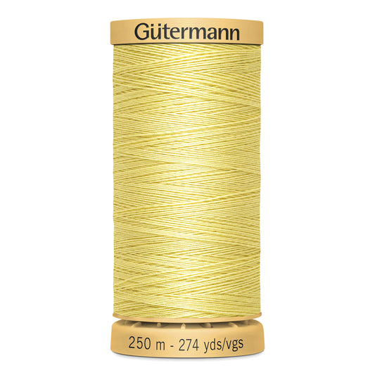 GÜTERMANN - Natural Cotton 50wt Thread 250m - Pale Yellow
