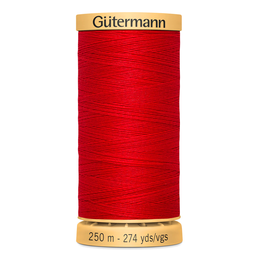 GÜTERMANN - Natural Cotton 50wt Thread 250m - Red