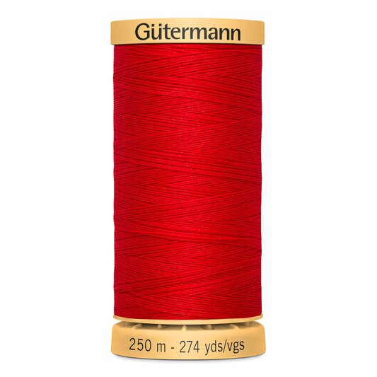 GÜTERMANN - Natural Cotton 50wt Thread 250m - Red