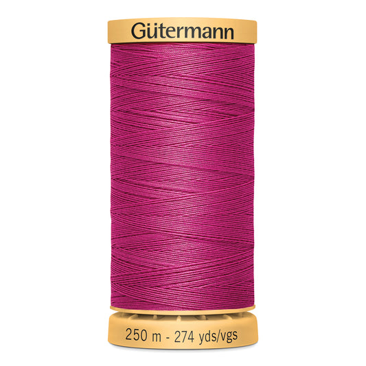 GÜTERMANN - Natural Cotton 50wt Thread 250m - Bright Pink