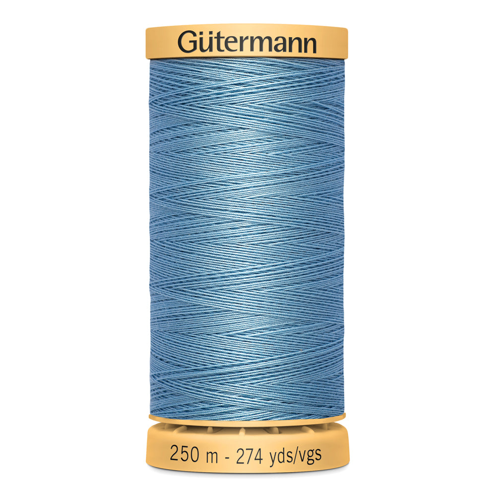 GÜTERMANN - Natural Cotton 50wt Thread 250m - Airway Blue