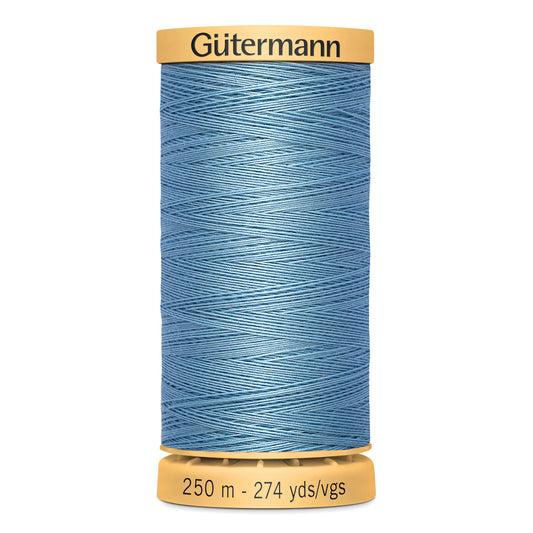 GÜTERMANN - Natural Cotton 50wt Thread 250m - Airway Blue