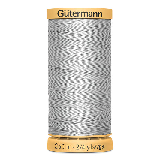 GÜTERMANN - Natural Cotton 50wt Thread 250m - Light Nickel