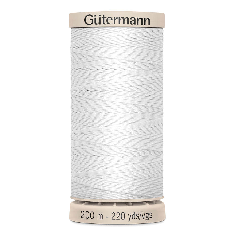 GÜTERMANN - Hand Quilting 50wt Thread 200m - White