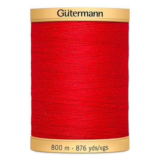 GÜTERMANN - Natural Cotton 50wt Thread 800m - Red