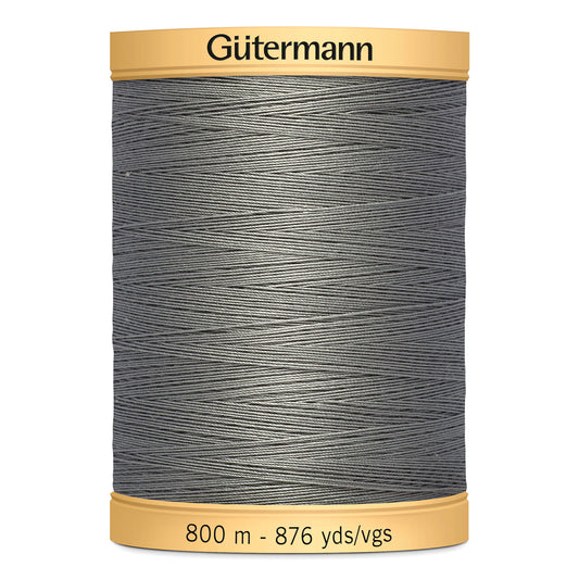 GÜTERMANN - Natural Cotton 50wt Thread 800m - Grey