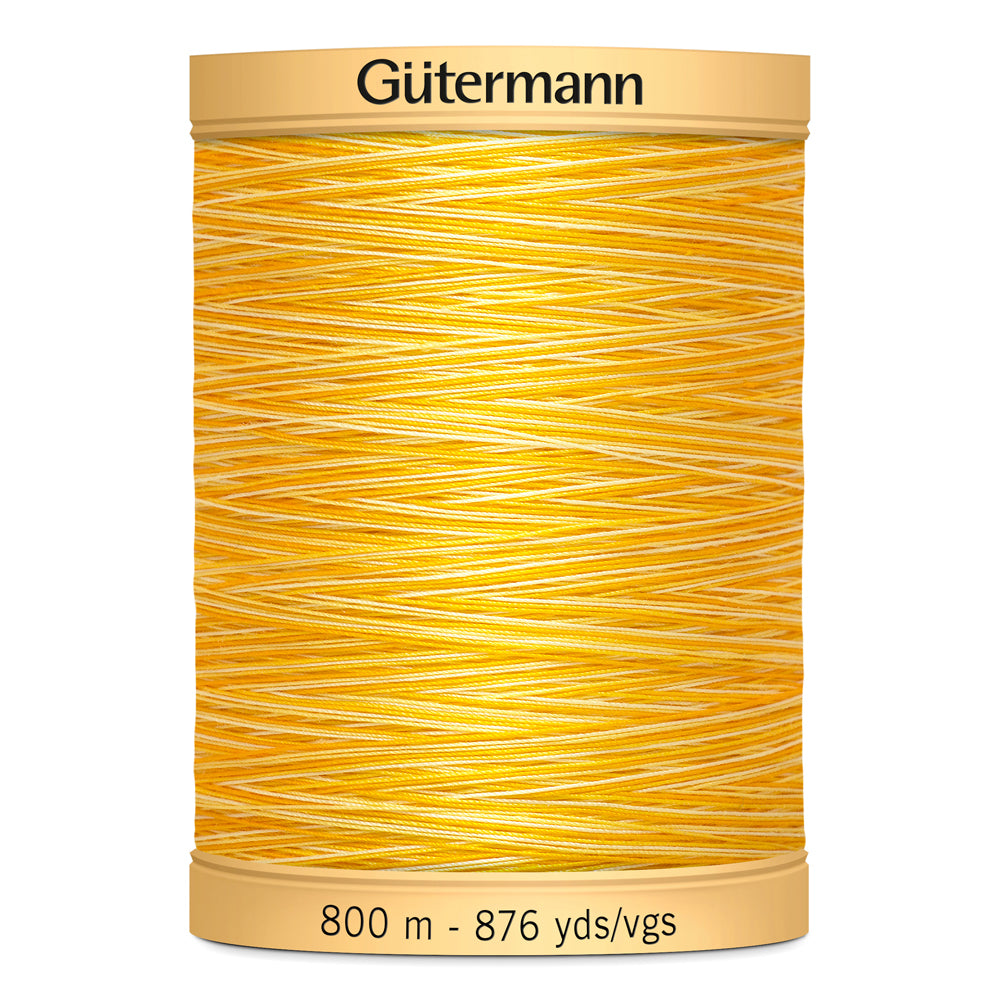GÜTERMANN - Natural Cotton 50wt Thread 800m - Sunrise / Sunset Yellow